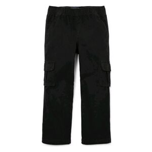 Childrens Place Pull On Cargo Pants Black Boys 14 Adjust-to-Fit Uniform